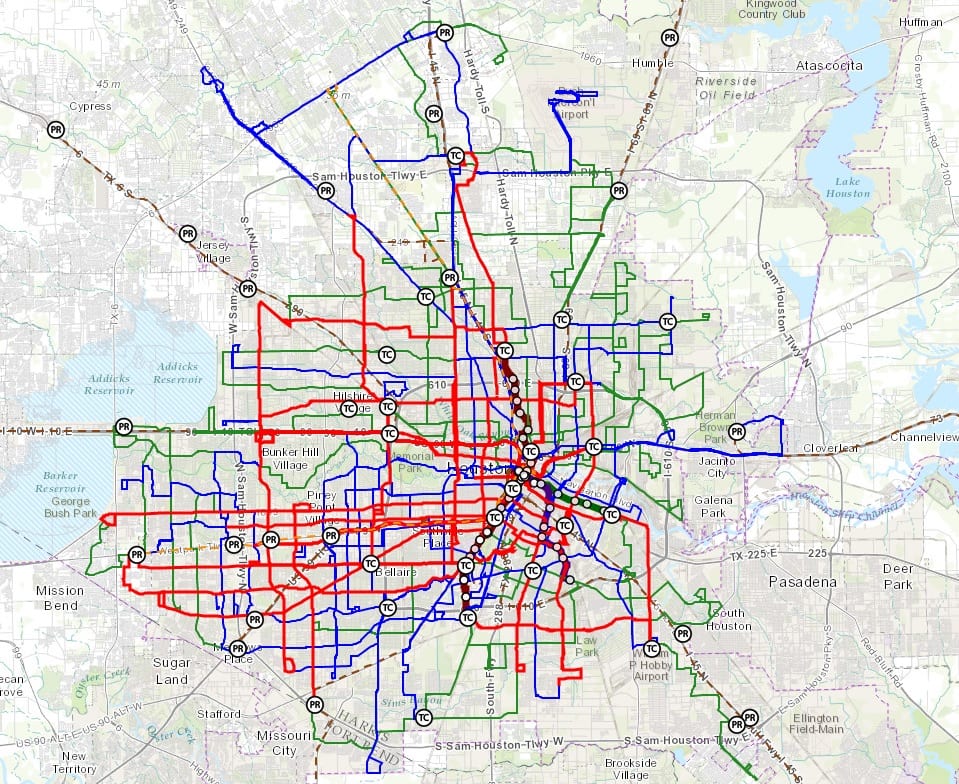 Houston Metro Map Color 2018